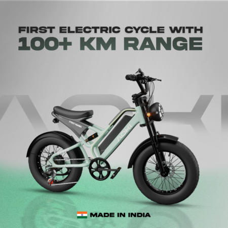 Street Mamba – Best Long Range Fat Tyre Electric Cycle in India | Vapor Green