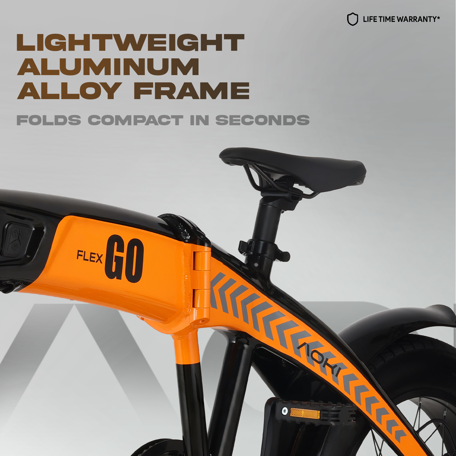 Flex GO – Best Foldable Fat Tyre Electric Cycle in India | Amber - Image 9