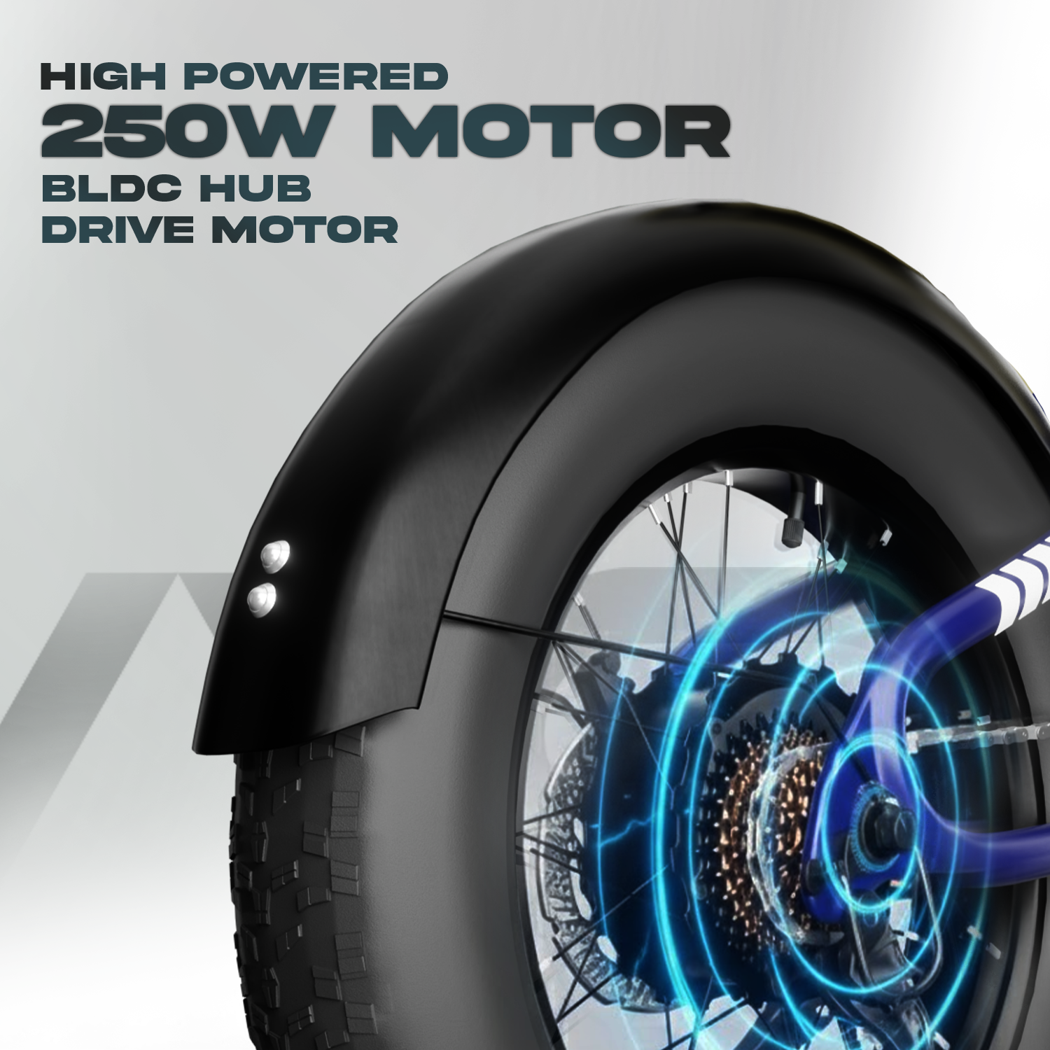 Street Mamba – Best Long Range Fat Tyre Electric Cycle in India | Midnight Blue - Image 8