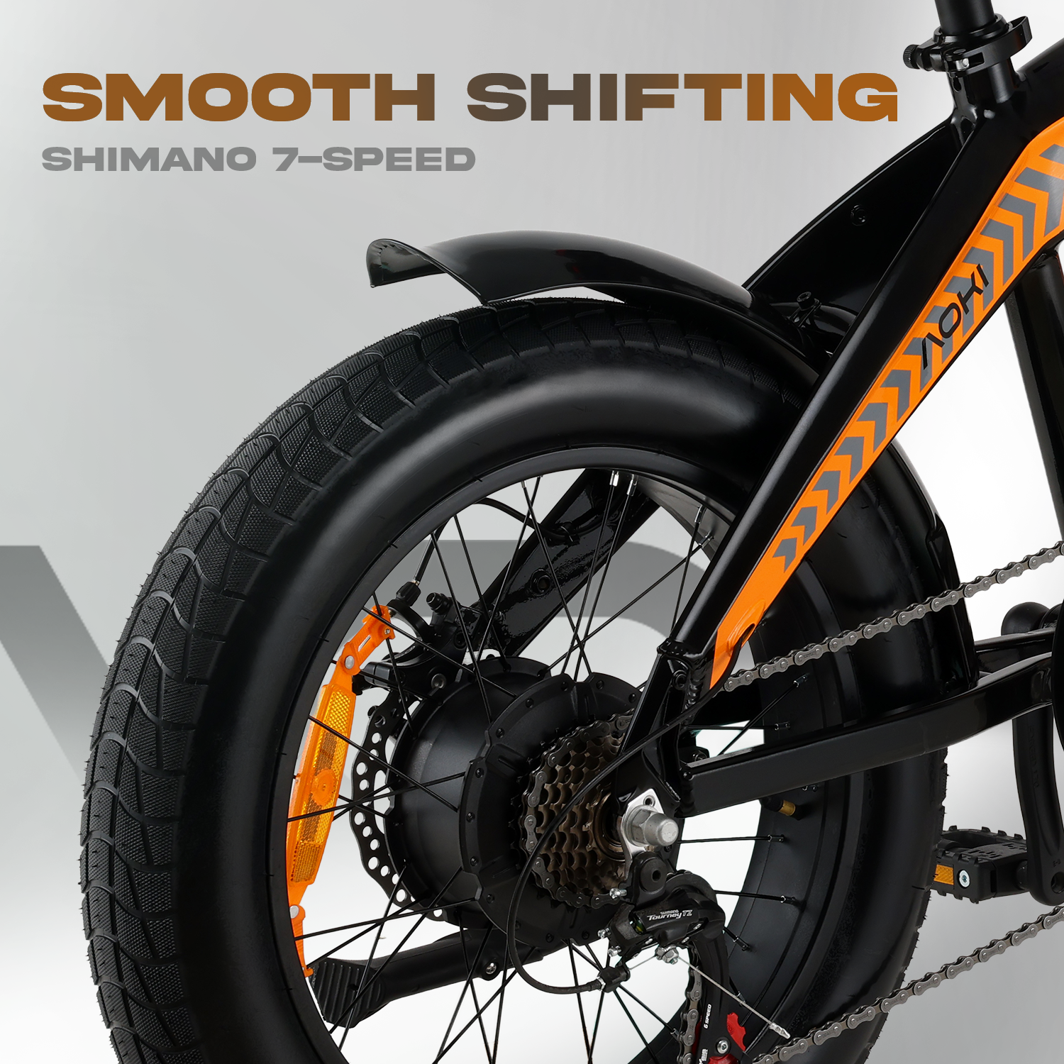 Flex GO – Best Foldable Fat Tyre Electric Cycle in India | Amber - Image 7