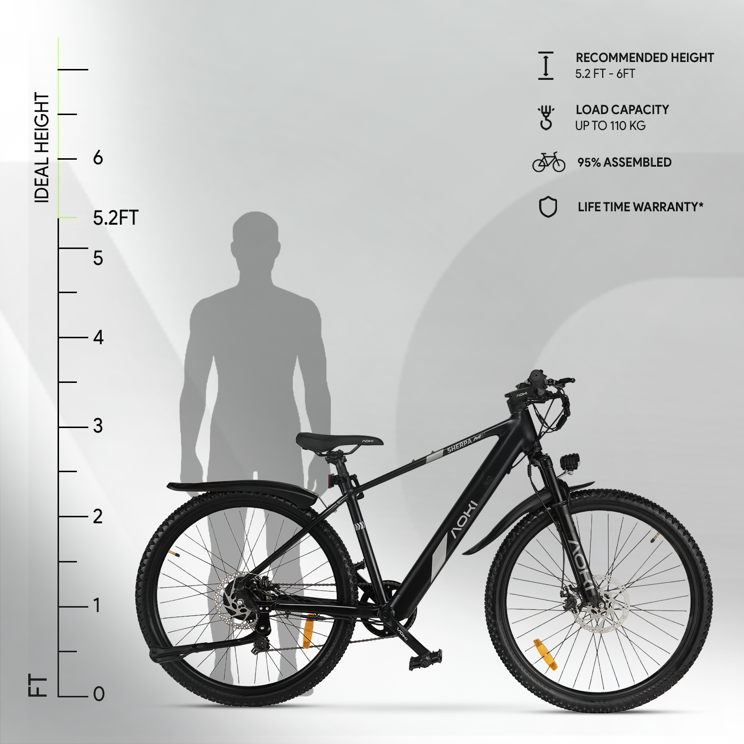 Sherpa M1 – Best Electric Mountain Bike in India | Aoki - Image 5
